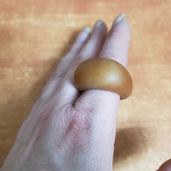 New Raw Red Aventurine Unpolished Ring. - Picture 6 of 8